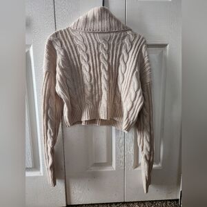 Cable Knit Cream Sweater